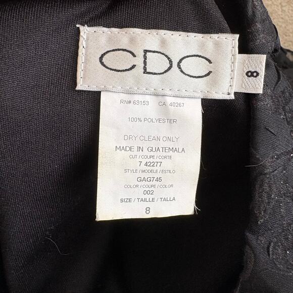 Vtg 90s CDC by Rampage Floral Ruffle Neck Midi Dress Womens Size 8 Whimsigoth - Picture 9 of 12